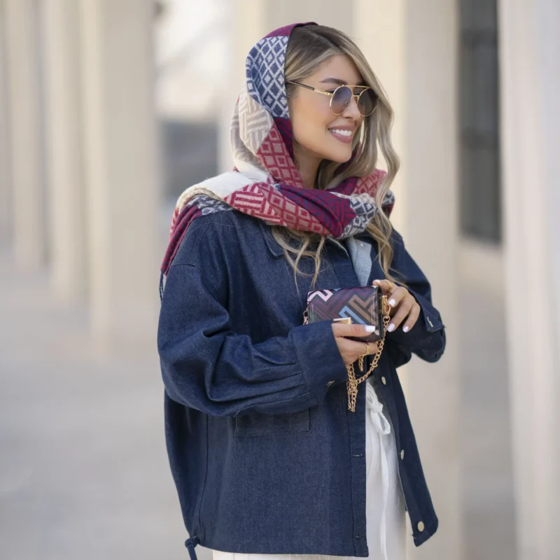 جین پایین بند دار تیره