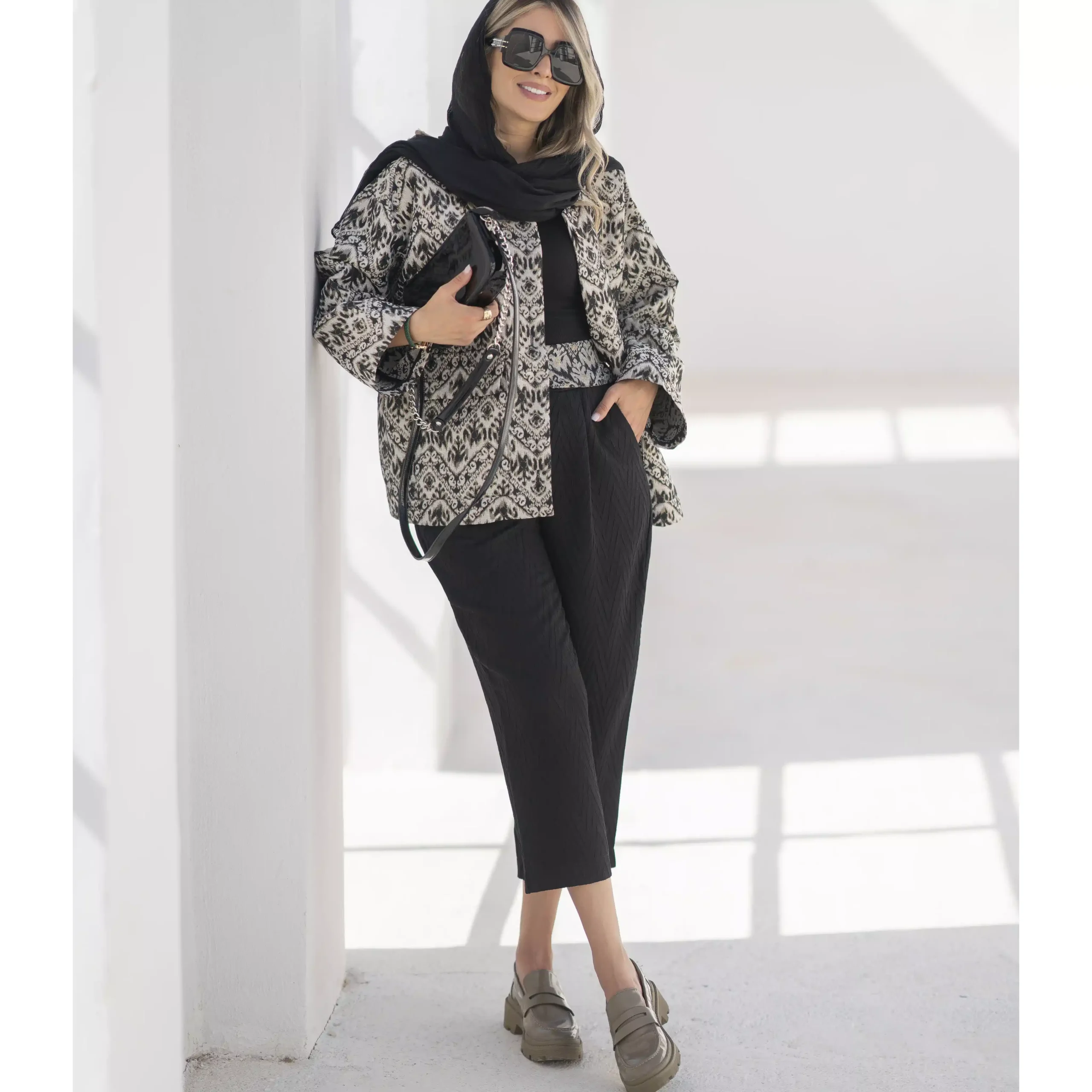 کت ژاکارد کاجی - Image 2