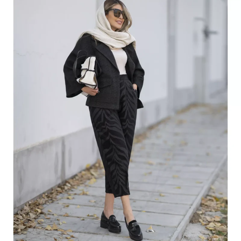 شلوار زبرا مشکی