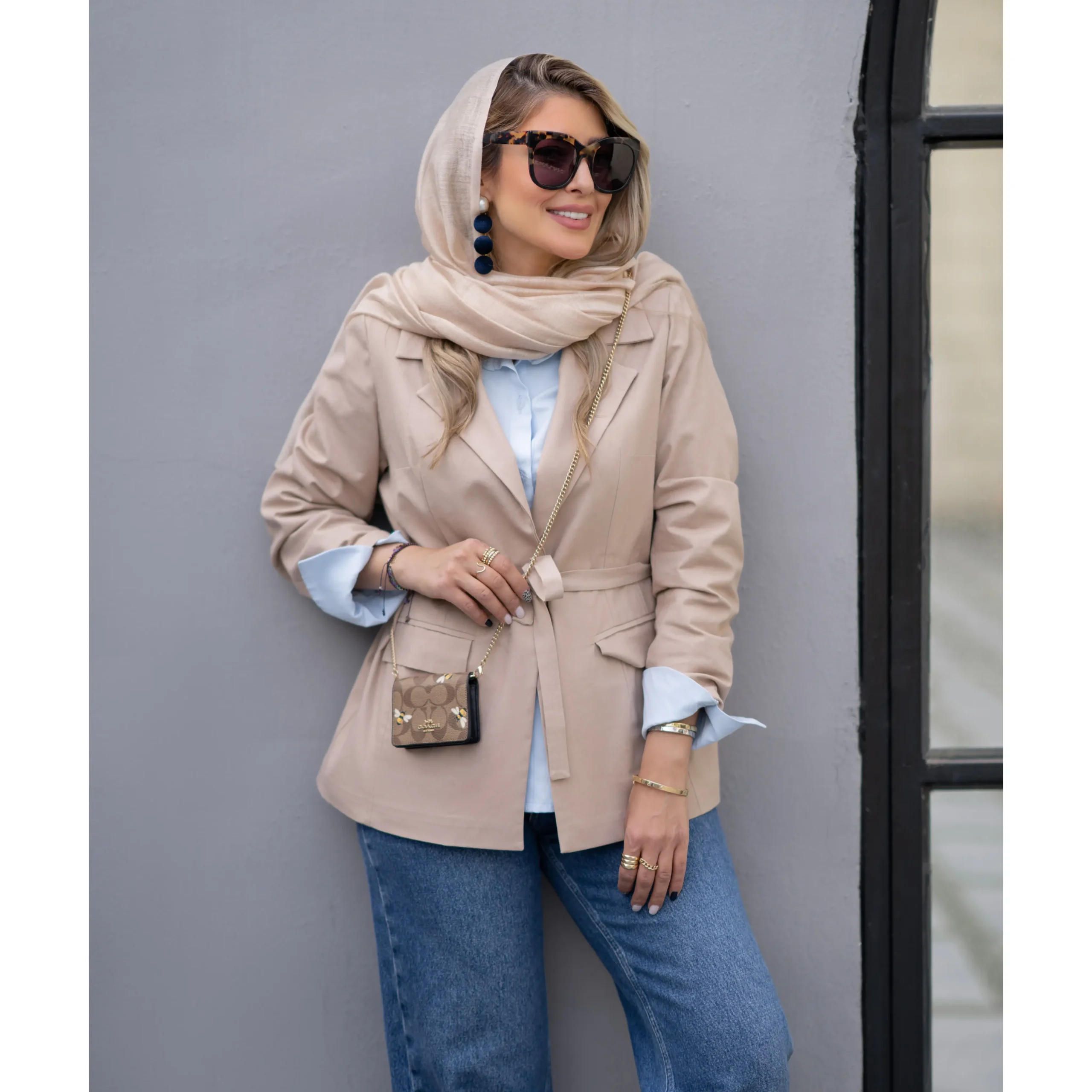 کت کمربند دار زارا - Image 5