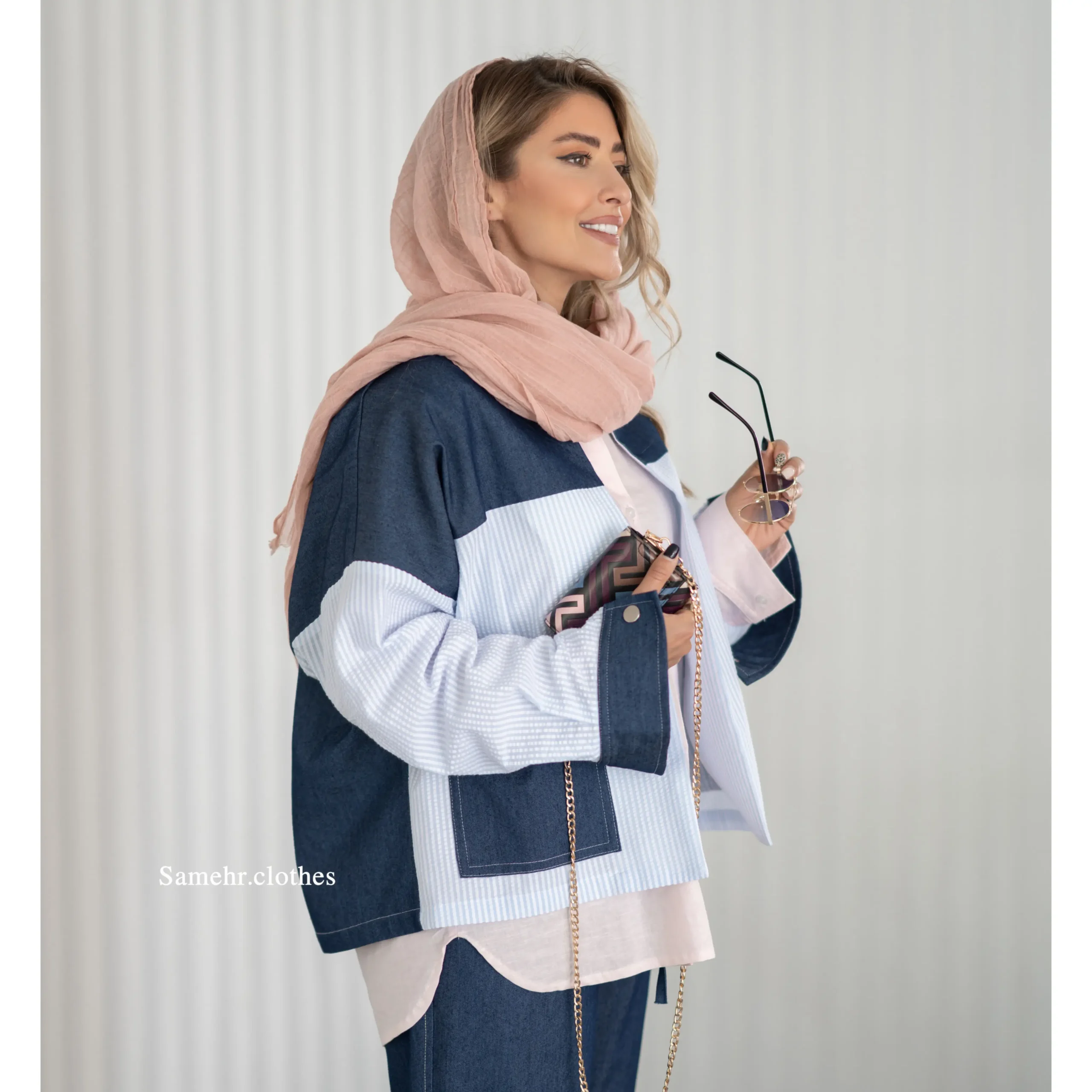 شلوار جین کاغذی تیره - Image 4