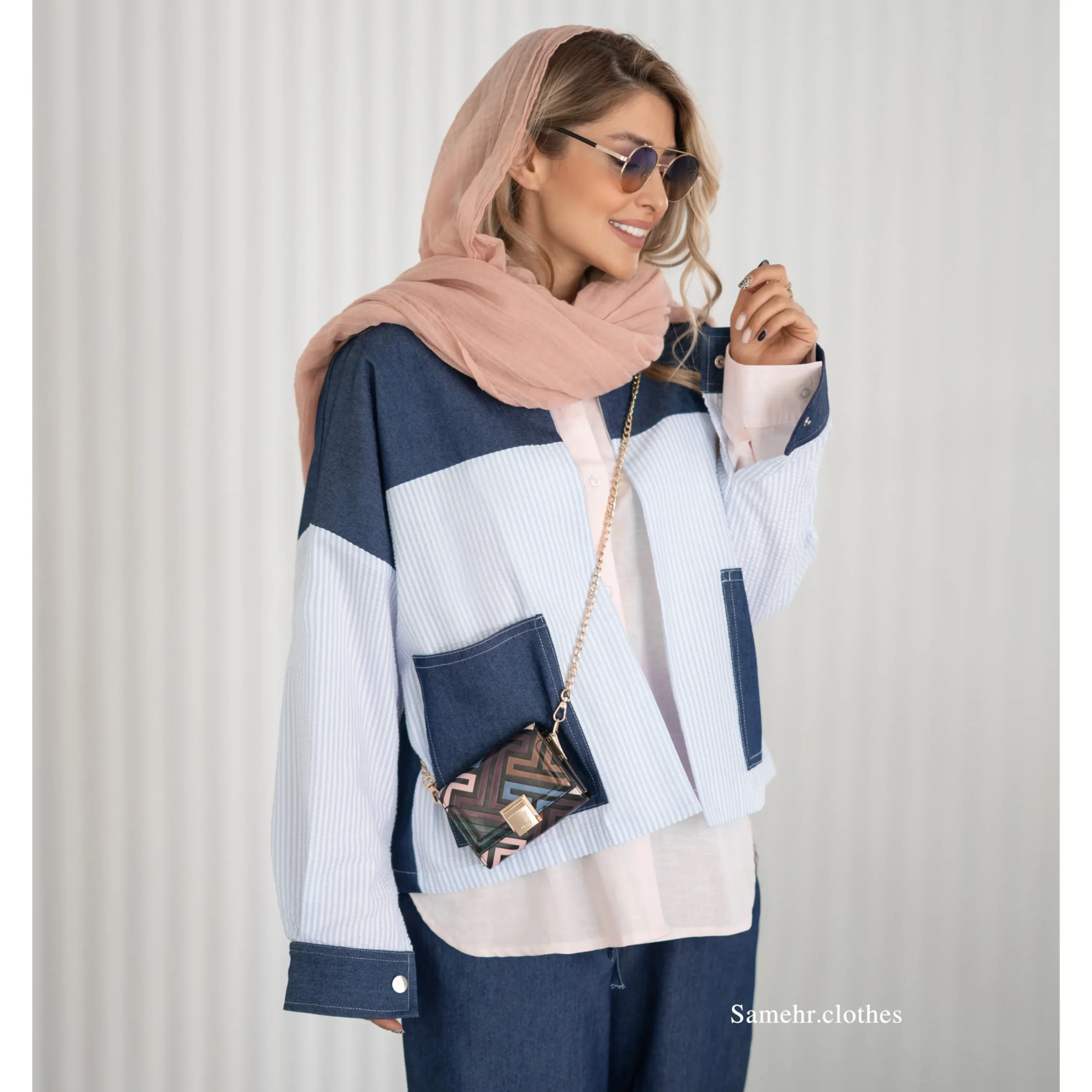 شلوار جین کاغذی تیره - Image 5