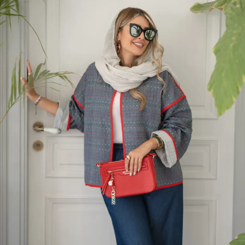 کت کوک دوزی با نوار قرمز