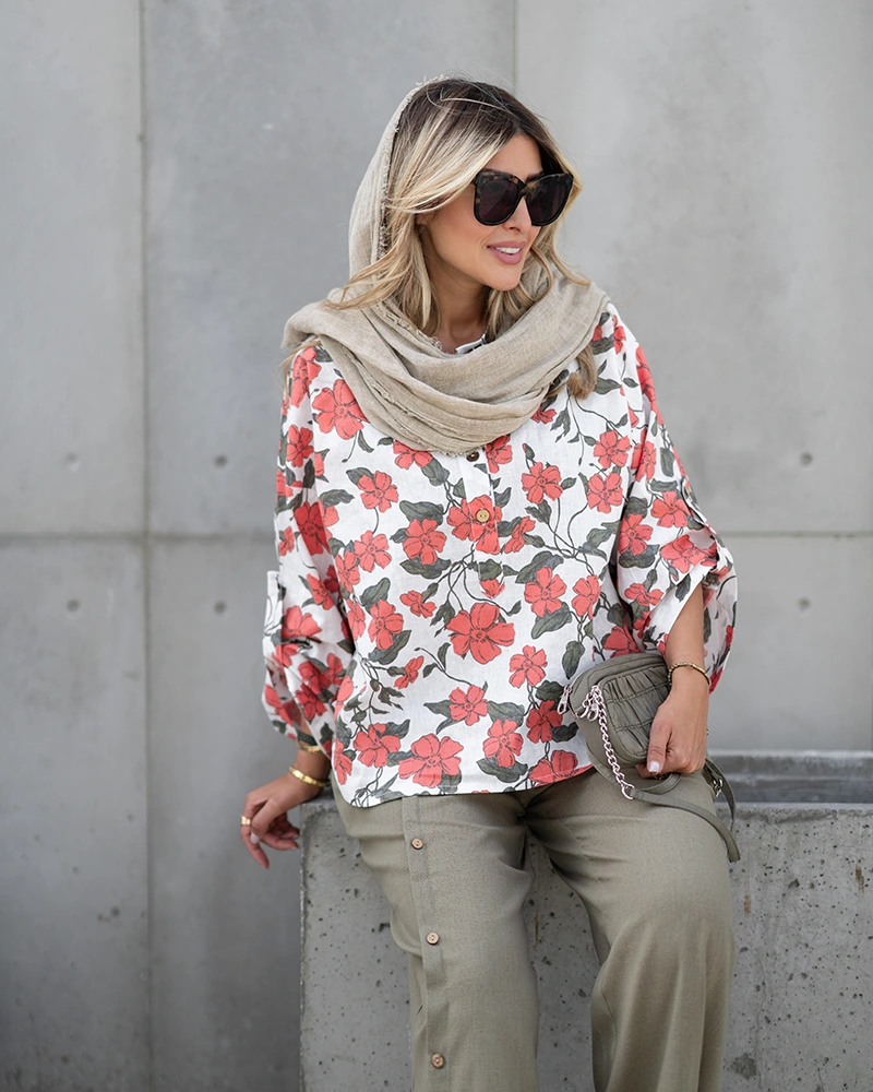 شومیز لینن Rose - Image 3