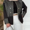 مانتو ژاکارد یقه گرد (9015)