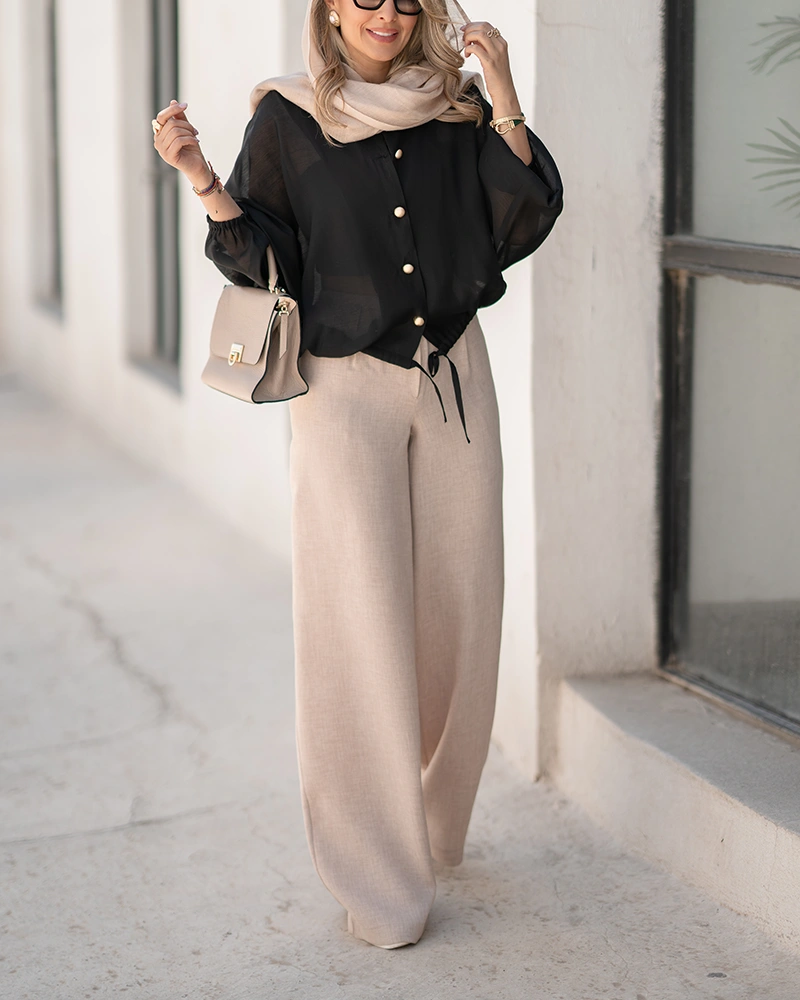 ست بامبر Selin و شلوار Coco - Image 6
